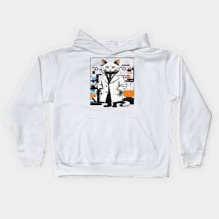 Dr. White Cat Kids Hoodie